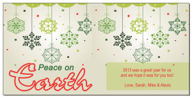 Christmas Peaceful Snowflake Ornaments Card 8